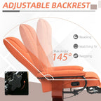 Fauteuil inclinable HomCom en similicuir avec base pivotante manuelle réglable et repose-pieds confortable et relaxant