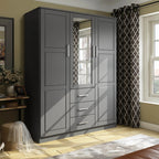 Armoire Palace Imports Cosmo à 3 portes en bois massif à 100 %, avec portes en bois massif ou miroirs