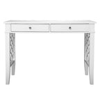 Bureau d'écriture blanc avec tiroir de rangement, Bureau moderne pour la maison, Design compact