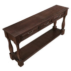 Longue console en bois avec 3 tiroirs et 1 étagère inférieure