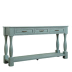 Longue console en bois avec 3 tiroirs et 1 étagère inférieure