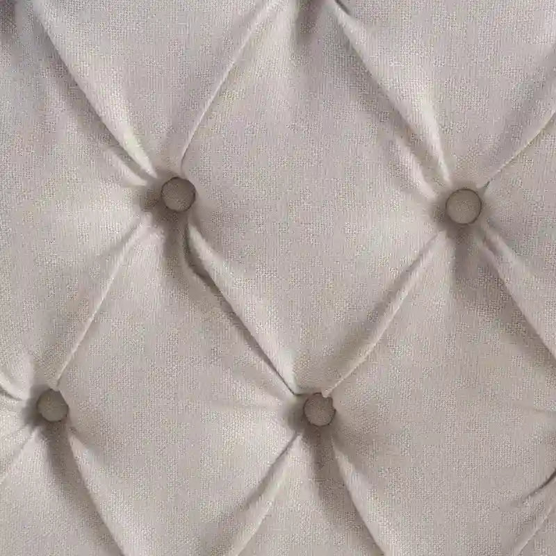Ensemble de lit queen tapissé en tissu tufté, lit plateforme moderne du milieu du siècle avec tête de lit