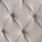 Ensemble de lit queen tapissé en tissu tufté, lit plateforme moderne du milieu du siècle avec tête de lit