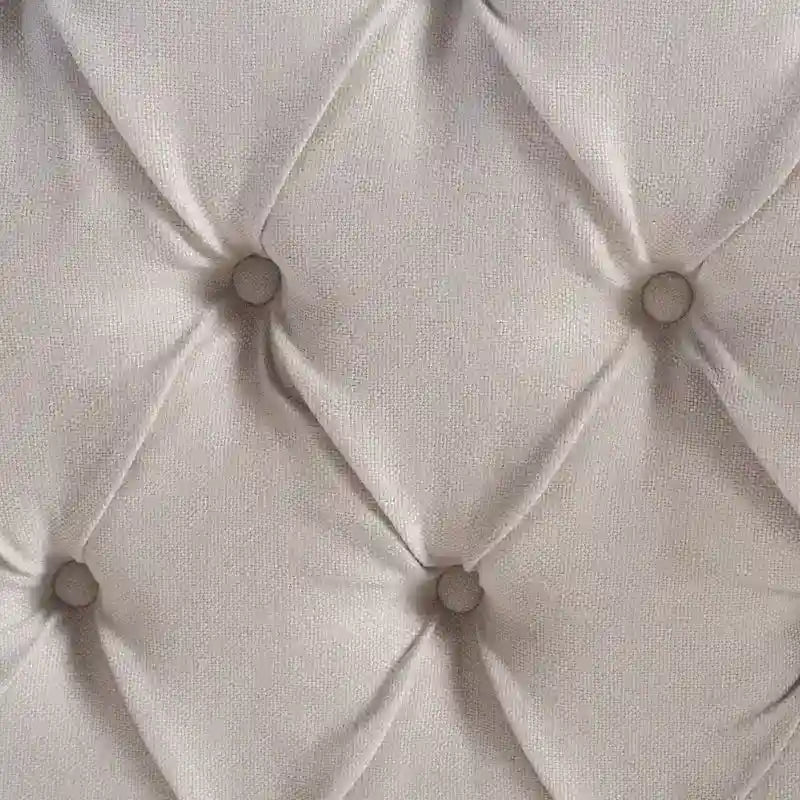 Ensemble de lit queen tapissé en tissu tufté, lit plateforme moderne du milieu du siècle avec tête de lit