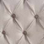 Ensemble de lit queen tapissé en tissu tufté, lit plateforme moderne du milieu du siècle avec tête de lit