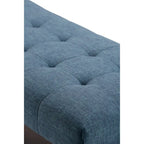 Banc pouf rectangulaire de style moderne du milieu du siècle de 40 po de largeur, repose-pieds et siège en tissu rembourré