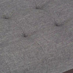 Banc pouf rectangulaire de style moderne du milieu du siècle de 40 po de largeur, repose-pieds et siège en tissu rembourré