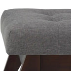 Banc pouf rectangulaire de style moderne du milieu du siècle de 40 po de largeur, repose-pieds et siège en tissu rembourré