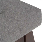 Banc pouf rectangulaire de style moderne du milieu du siècle de 40 po de largeur, repose-pieds et siège en tissu rembourré