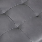 Banc pouf rectangulaire de style moderne du milieu du siècle de 40 po de largeur, repose-pieds et siège en tissu rembourré