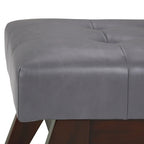 Banc pouf rectangulaire de style moderne du milieu du siècle de 40 po de largeur, repose-pieds et siège en tissu rembourré