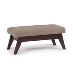 Banc pouf rectangulaire de style moderne du milieu du siècle de 40 po de largeur, repose-pieds et siège en tissu rembourré