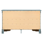 Commode double à 6 tiroirs avec détails sculptés ornementaux, meuble de rangement de chambre traditionnel