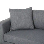Canapé en tissu contemporain 4 places avec coussins décoratifs, sofa moderne pour salon