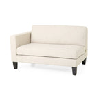 Canapé en tissu contemporain 4 places avec coussins décoratifs, sofa moderne pour salon