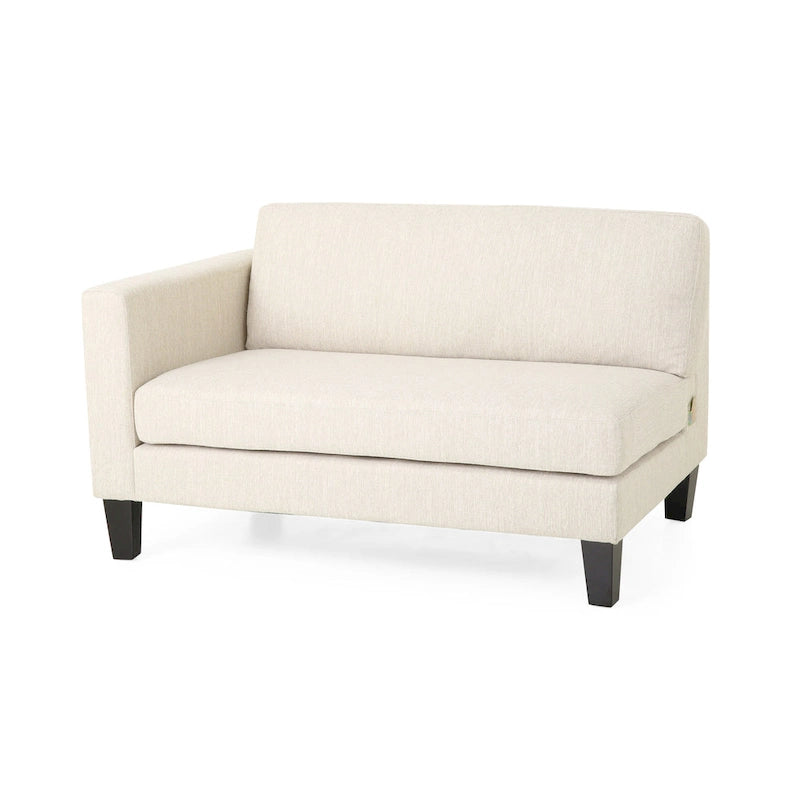 Canapé en tissu contemporain 4 places avec coussins décoratifs, sofa moderne pour salon