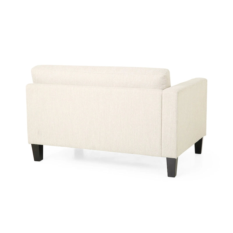 Canapé en tissu contemporain 4 places avec coussins décoratifs, sofa moderne pour salon