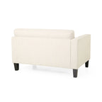Canapé en tissu contemporain 4 places avec coussins décoratifs, sofa moderne pour salon