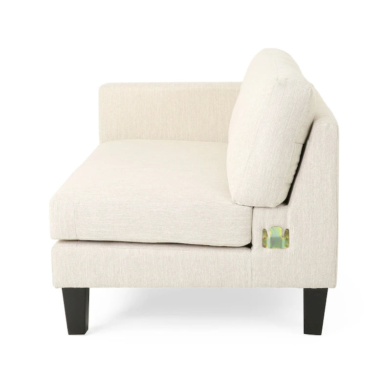 Canapé en tissu contemporain 4 places avec coussins décoratifs, sofa moderne pour salon