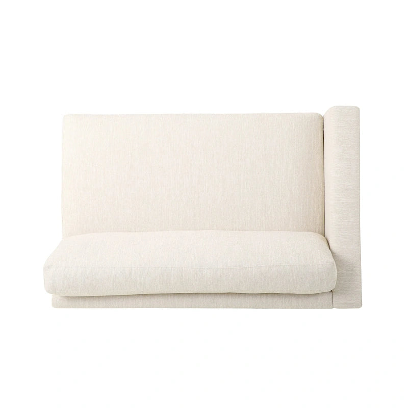 Canapé en tissu contemporain 4 places avec coussins décoratifs, sofa moderne pour salon
