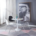 Table de salle à manger tulipe blanche de 31,5 pouces, table à manger du milieu du siècle pour 2-4 personnes avec plateau rond en MDF, table basse de loisirs