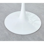 Table de salle à manger tulipe blanche de 31,5 pouces, table à manger du milieu du siècle pour 2-4 personnes avec plateau rond en MDF, table basse de loisirs