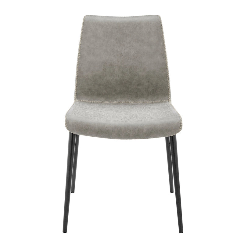 Lot de 2 chaises de salle à manger en similicuir avec cadre en bois massif, chaises de cuisine modernes