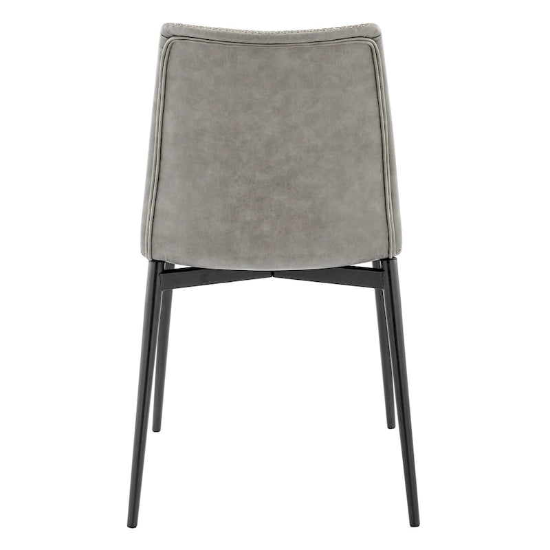 Lot de 2 chaises de salle à manger en similicuir avec cadre en bois massif, chaises de cuisine modernes