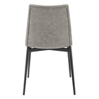 Lot de 2 chaises de salle à manger en similicuir avec cadre en bois massif, chaises de cuisine modernes