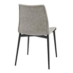 Lot de 2 chaises de salle à manger en similicuir avec cadre en bois massif, chaises de cuisine modernes