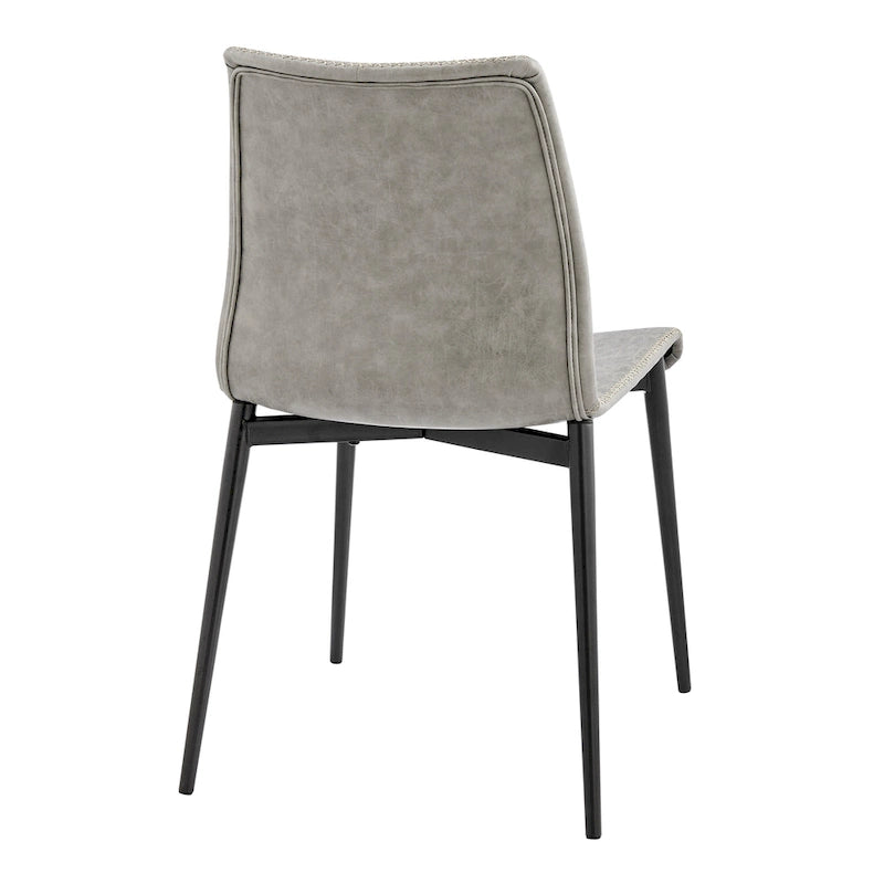 Lot de 2 chaises de salle à manger en similicuir avec cadre en bois massif, chaises de cuisine modernes