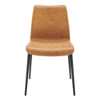Lot de 2 chaises de salle à manger en similicuir avec cadre en bois massif, chaises de cuisine modernes