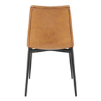 Lot de 2 chaises de salle à manger en similicuir avec cadre en bois massif, chaises de cuisine modernes