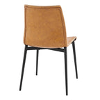 Lot de 2 chaises de salle à manger en similicuir avec cadre en bois massif, chaises de cuisine modernes
