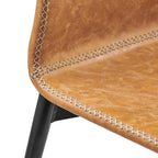 Lot de 2 chaises de salle à manger en similicuir avec cadre en bois massif, chaises de cuisine modernes