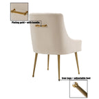 Chaises d'appoint capitonnées en velours pour salle à manger (lot de 2)
