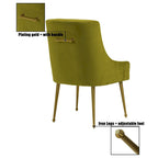 Chaises d'appoint capitonnées en velours pour salle à manger (lot de 2)