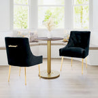 Chaises d'appoint capitonnées en velours pour salle à manger (lot de 2)