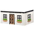 Rideau de lit en coton, jupe de lit rustique pour chambres d'enfants et d'adolescents