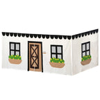Rideau de lit en coton, jupe de lit rustique pour chambres d'enfants et d'adolescents