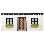 Rideau de lit en coton, jupe de lit rustique pour chambres d'enfants et d'adolescents
