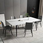 Table à manger rectangulaire 70,8" avec plateau en pierre