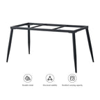 Table à manger rectangulaire 70,8" avec plateau en pierre