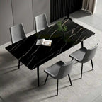 Table à manger rectangulaire 70,8" avec plateau en pierre