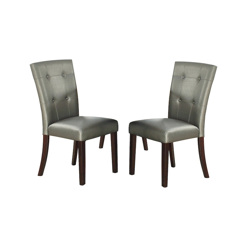 Chaise de salle à manger en cuir, lot de 2