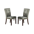 Chaise de salle à manger en cuir, lot de 2