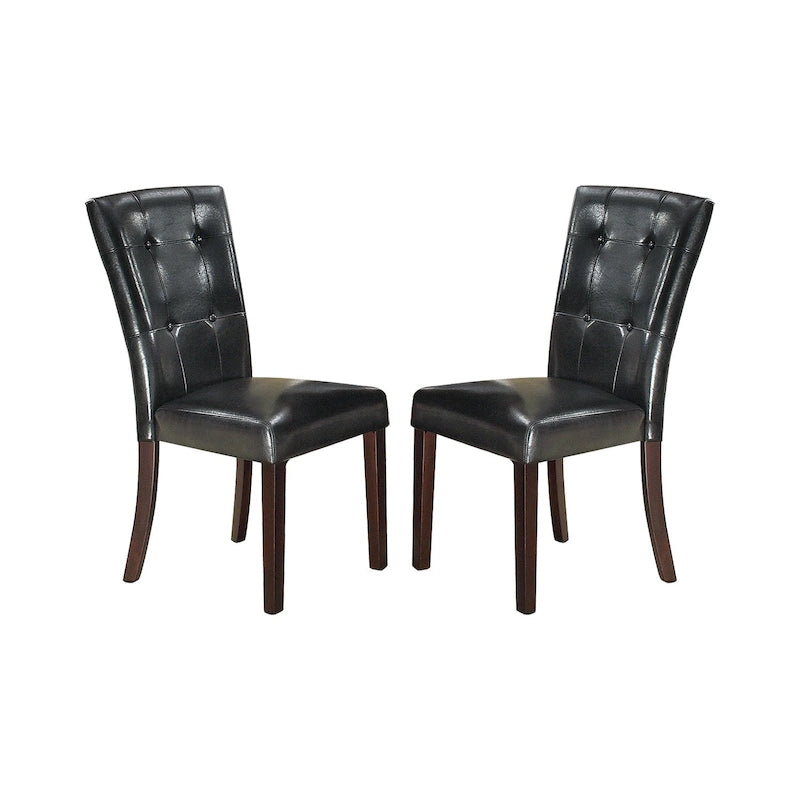 Chaise de salle à manger en cuir, lot de 2