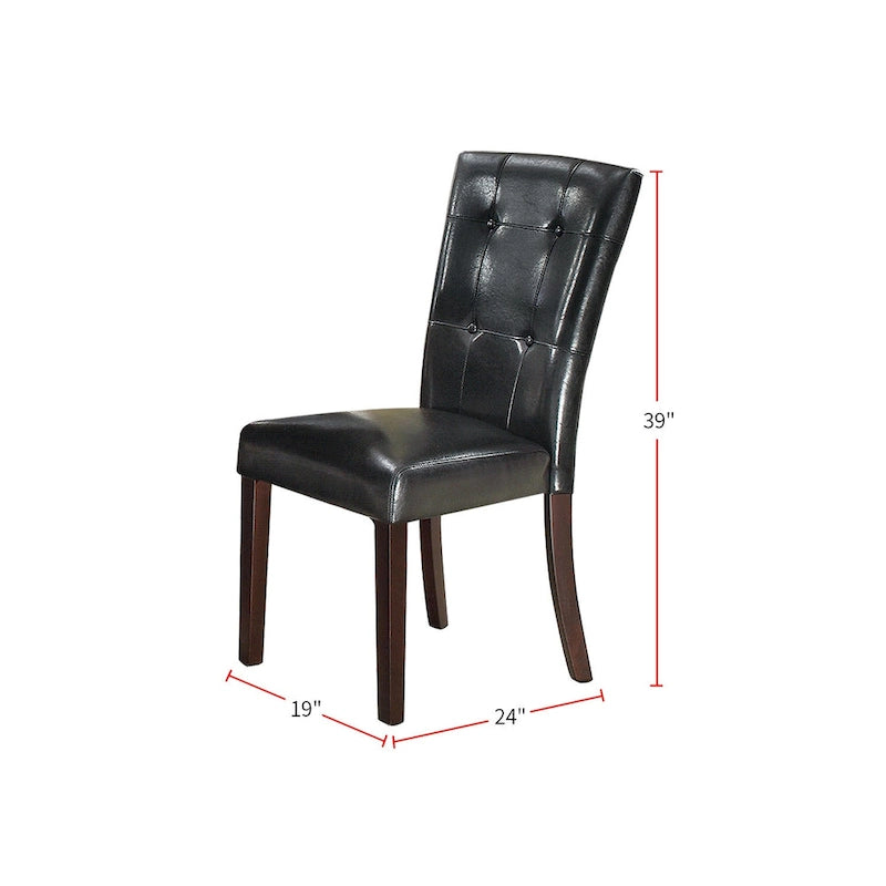 Chaise de salle à manger en cuir, lot de 2