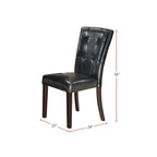Chaise de salle à manger en cuir, lot de 2