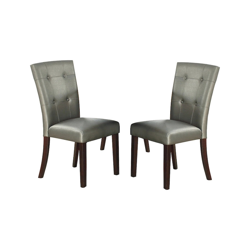 Chaise de salle à manger en cuir, lot de 2